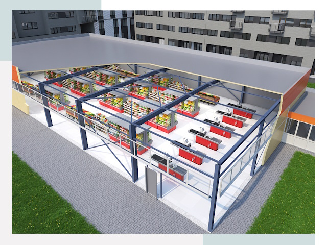 Строительство магазинов в Усть-Илимск от 624 руб. за м²