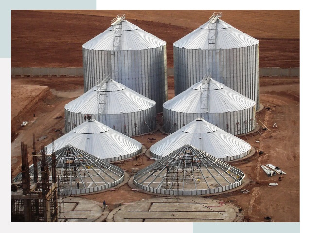 Строительство зерновых силосов в Усть-Илимске