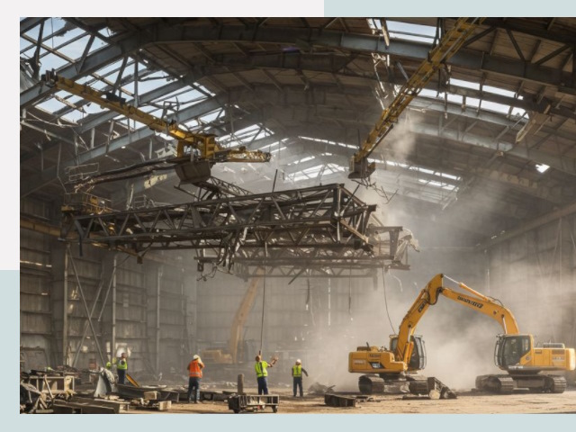 Демонтаж ангаров в Усть-Илимске от 624 руб. за м²