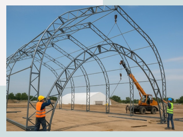 Монтаж ангаров в Усть-Илимске от 624 руб. - Надежно и быстро